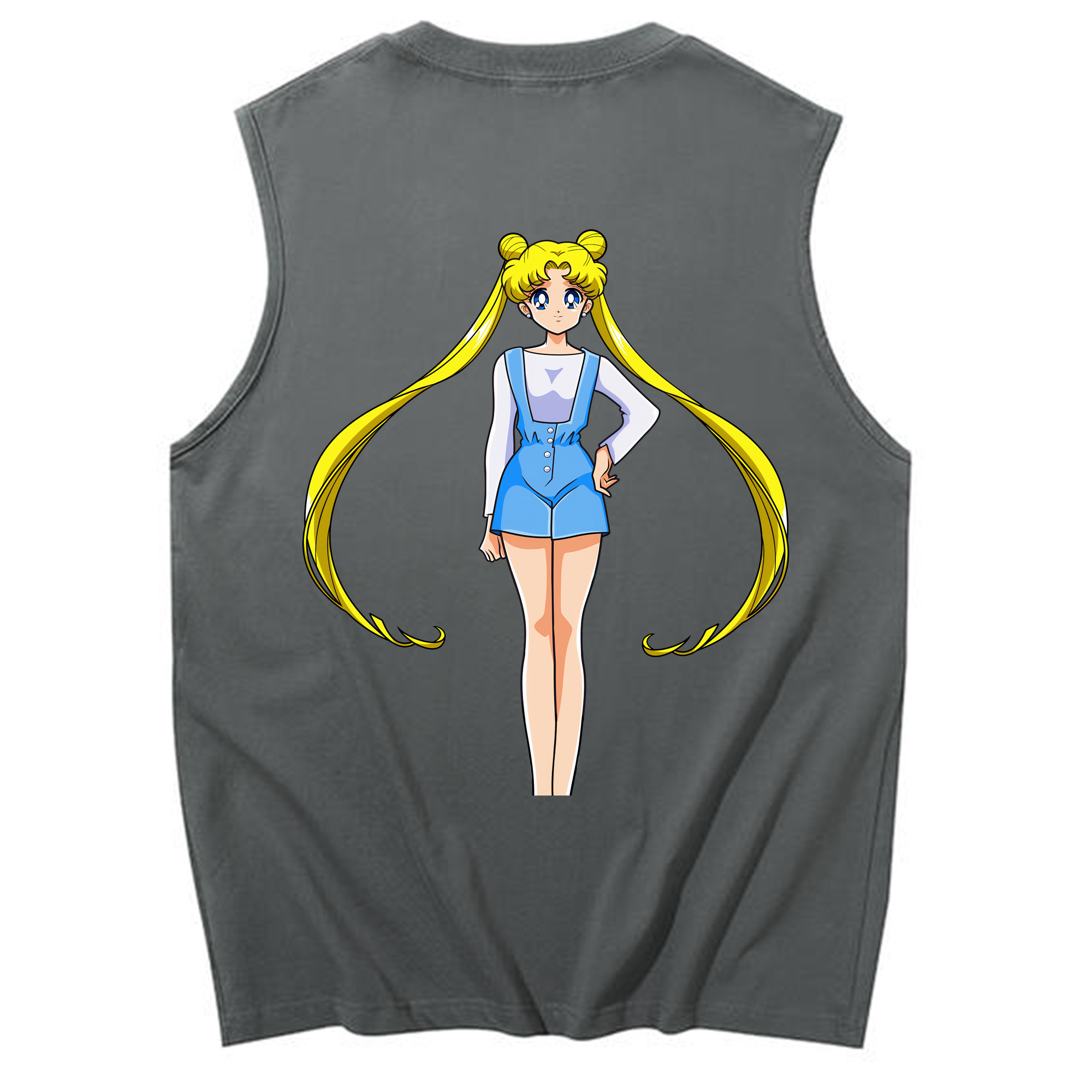 （画像用） 美少女戦士セーラームーン 愛野 美奈子 あいの みなこ Sailor Moon Aino Minako コットン100％タンクトップ（背面プリント）